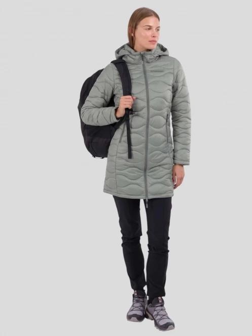 Fundango Nordwave Long Jacket damen gesteppt übergangsjacke grün 2