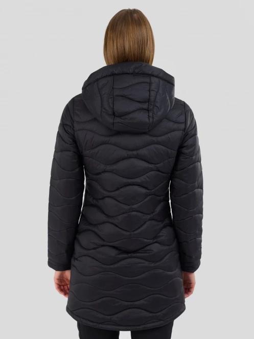 Fundango Nordwave Long Jacket damen gesteppt übergangsjacke Schwarz 3
