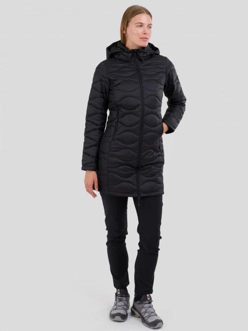 Fundango Nordwave Long Jacket damen gesteppt übergangsjacke Schwarz 4