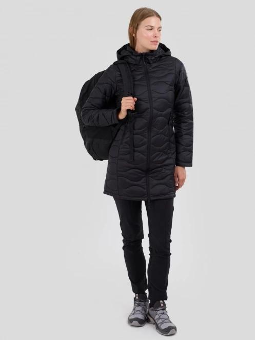 Fundango Nordwave Long Jacket damen gesteppt übergangsjacke Schwarz 5