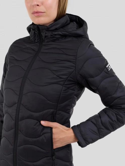 Fundango Nordwave Long Jacket damen gesteppt übergangsjacke Schwarz 7