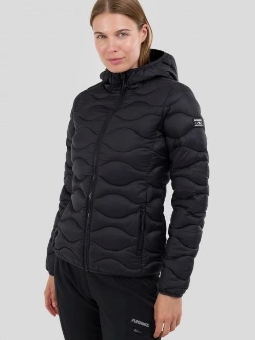 Fundango Vinke Padded Jacket damen gesteppt übergangsjacke Schwarz 2