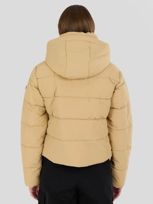 Fundango Amber Cropped Jacket damen gesteppt übergangsjacke gelb 4