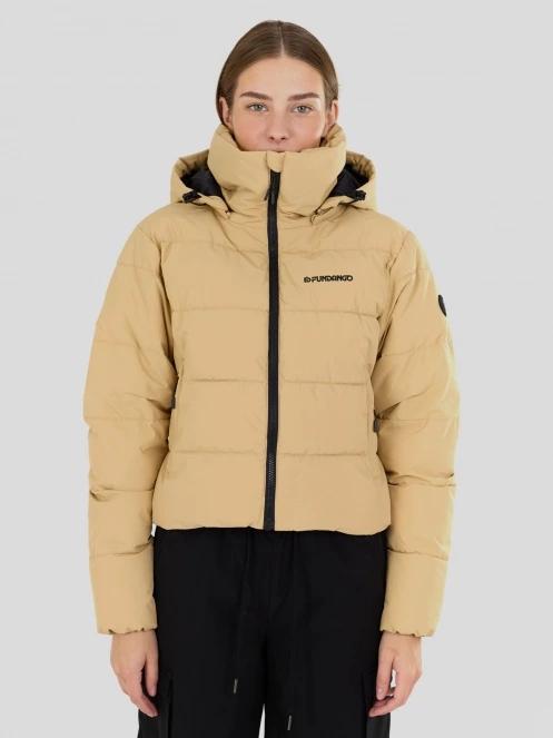Fundango Amber Cropped Jacket damen gesteppt übergangsjacke gelb 2