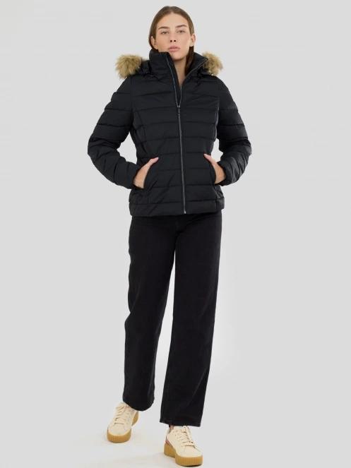 Fundango Urban Lite Jacket damen gesteppt übergangsjacke Schwarz 4