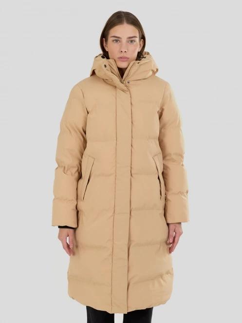 Fundango Cosycoat Long Padded Jacket damen wattierte winterjacke gelb 2