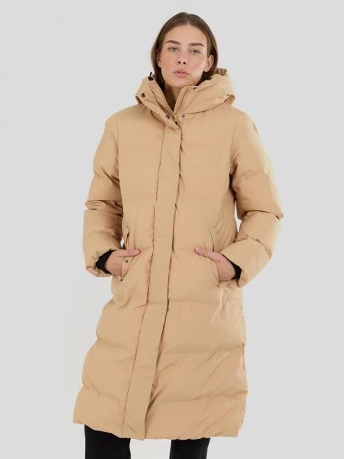 Fundango Cosycoat Long Padded Jacket damen wattierte winterjacke gelb 5