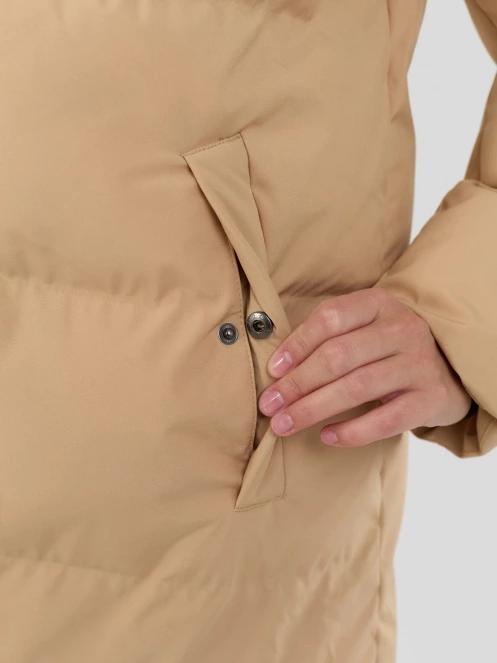 Fundango Cosycoat Long Padded Jacket damen wattierte winterjacke gelb 7