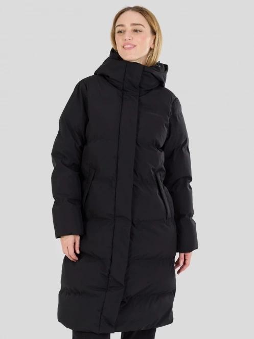 Fundango Cosycoat Long Padded Jacket damen wattierte winterjacke Schwarz 2