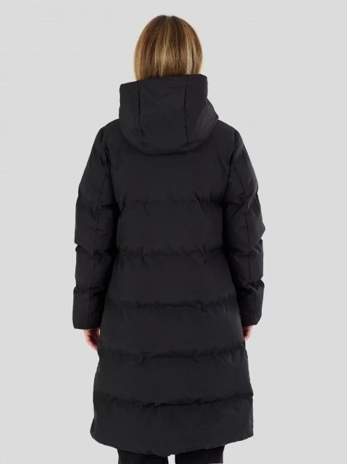 Fundango Cosycoat Long Padded Jacket damen wattierte winterjacke Schwarz 3