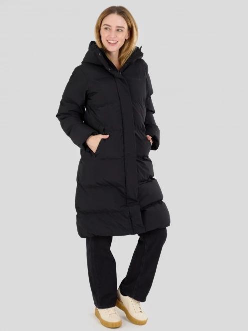 Fundango Cosycoat Long Padded Jacket damen wattierte winterjacke Schwarz 4