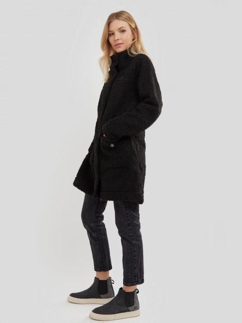 Fundango Elle Fleece Jacket damen mäntel Schwarz 4