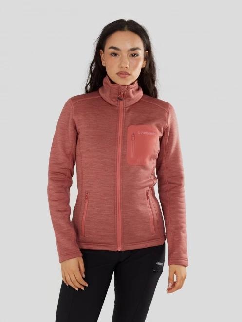 Fundango Antilles Melange Jacket damen fleecepullover rosa 2