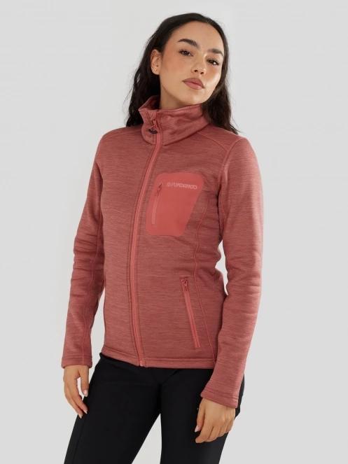 Fundango Antilles Melange Jacket damen fleecepullover rosa 5