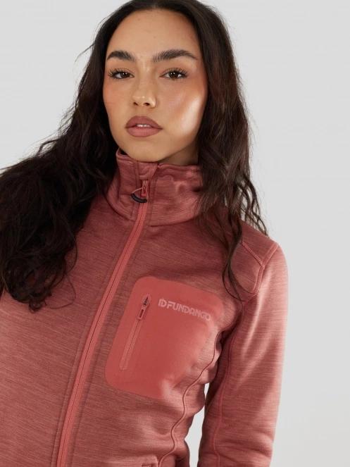 Fundango Antilles Melange Jacket damen fleecepullover rosa 6