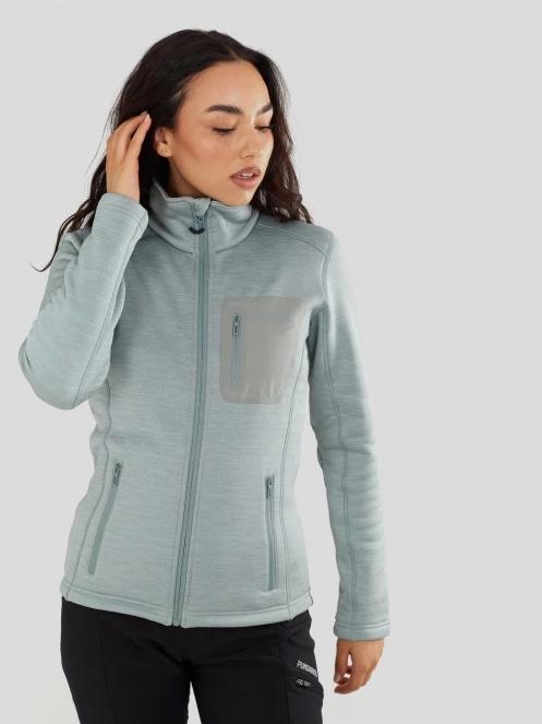 Fundango Antilles Melange Jacket damen fleecepullover grün 5