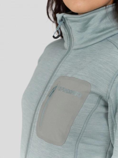 Fundango Antilles Melange Jacket damen fleecepullover grün 7