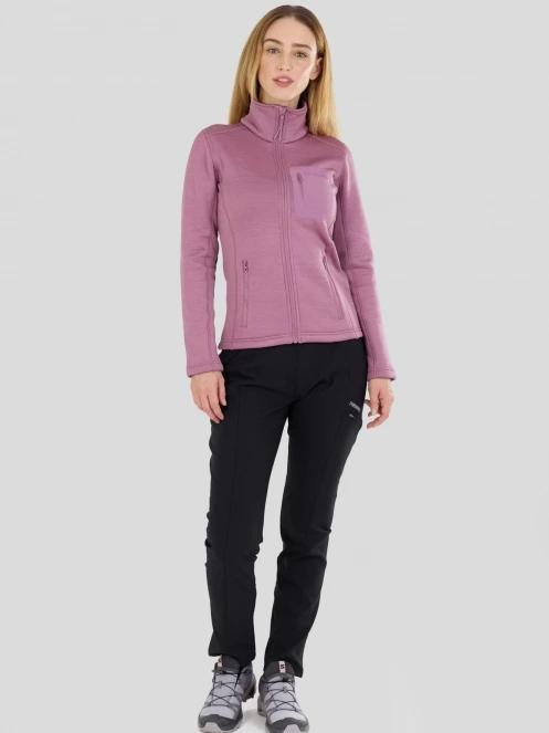Fundango Antilles Melange Jacket damen fleecepullover rosa 4