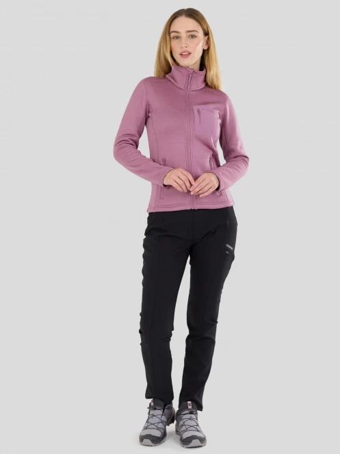 Fundango Antilles Melange Jacket damen fleecepullover rosa 5