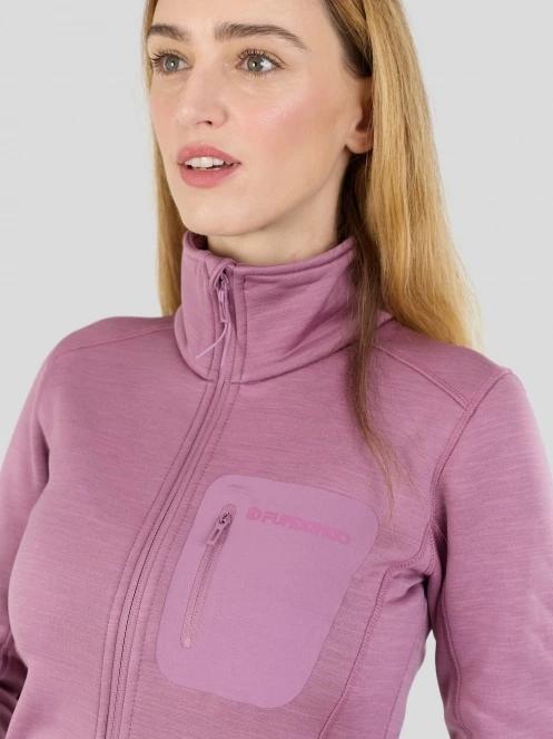 Fundango Antilles Melange Jacket damen fleecepullover rosa 8