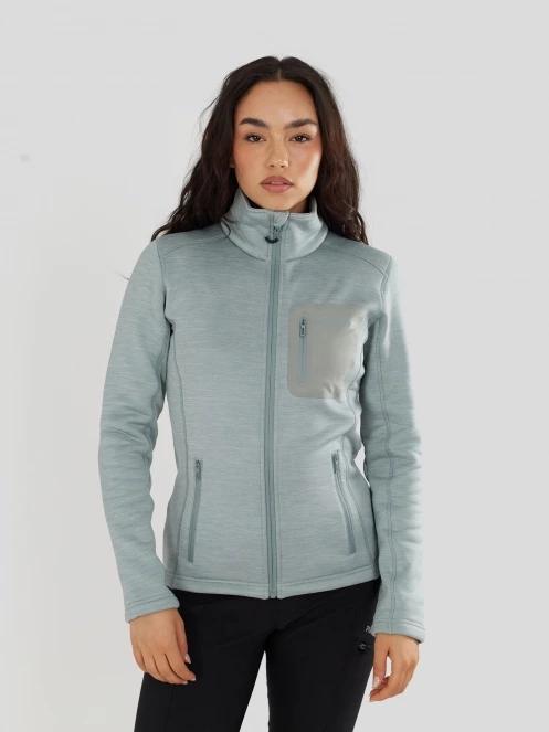 Fundango Antilles Melange Jacket damen fleecepullover grün 2
