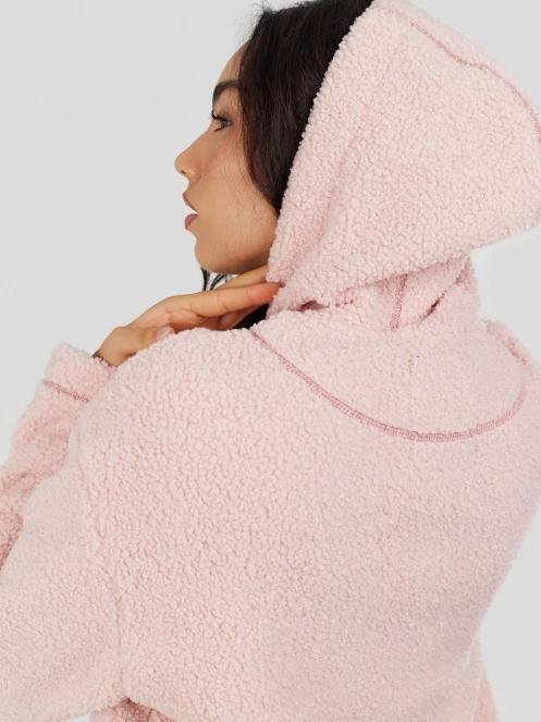 Fundango Juniper Pile Jacket damen kapuzenpullover rosa 5