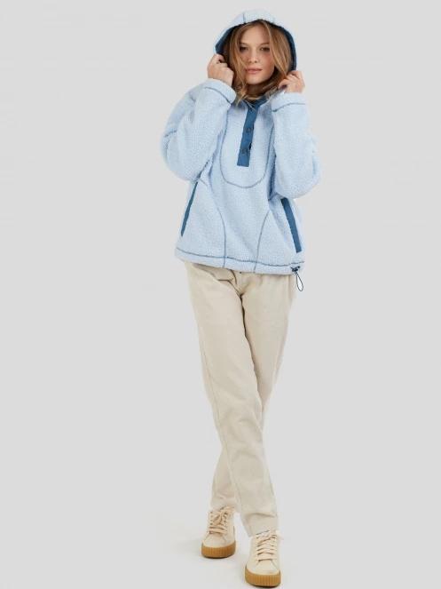 Fundango Juniper Pile Jacket damen kapuzenpullover hellblau 4