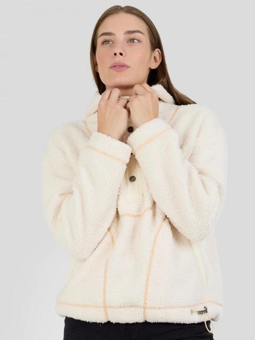 Fundango Juniper Pile Jacket damen kapuzenpullover weiß 2