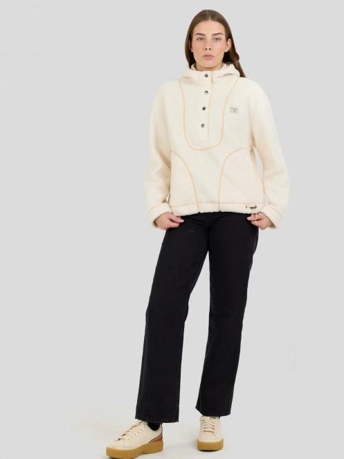 Fundango Juniper Pile Jacket damen kapuzenpullover weiß 4