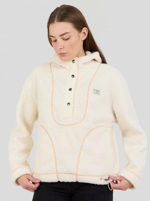 Fundango Juniper Pile Jacket damen kapuzenpullover weiß 5