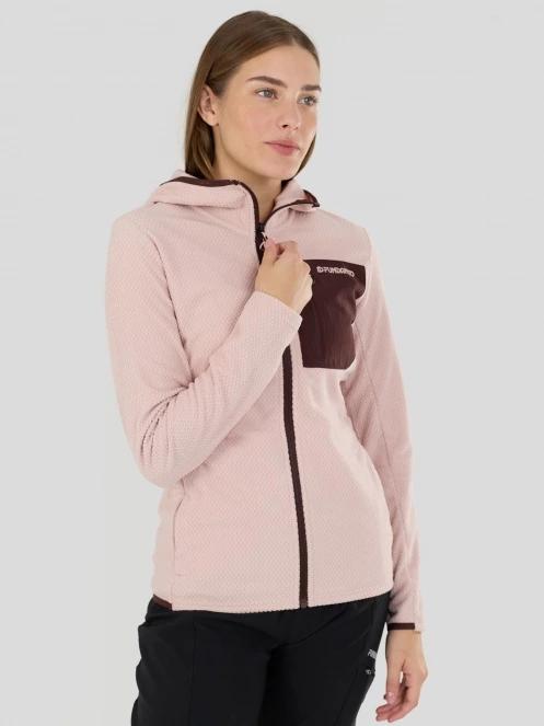 Fundango Nigata Full Zip Hoodie damen hybrid-midlayer rosa 2