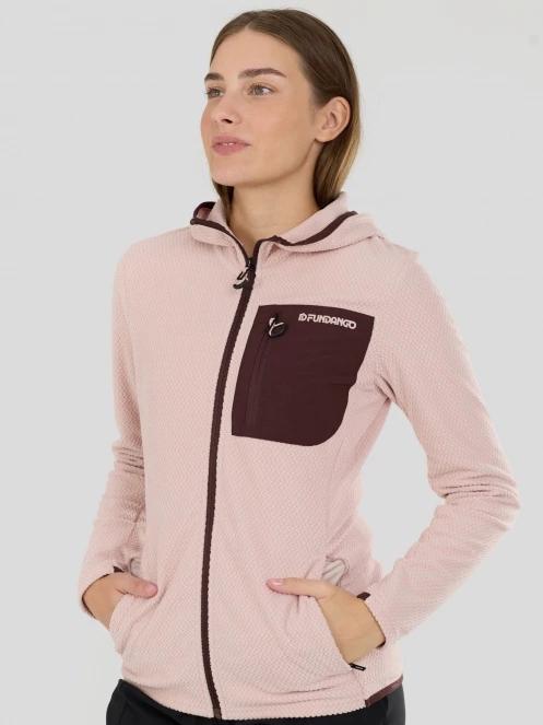 Fundango Nigata Full Zip Hoodie damen hybrid-midlayer rosa 5