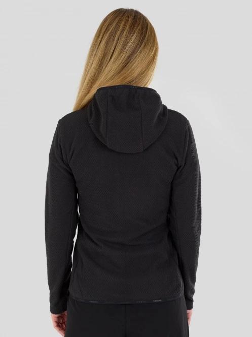 Fundango Nigata Full Zip Hoodie damen hybrid-midlayer Schwarz 3