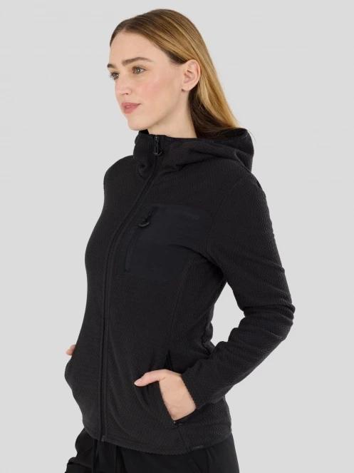 Fundango Nigata Full Zip Hoodie damen hybrid-midlayer Schwarz 6