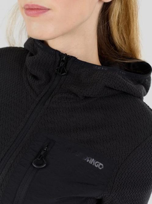Fundango Nigata Full Zip Hoodie damen hybrid-midlayer Schwarz 7