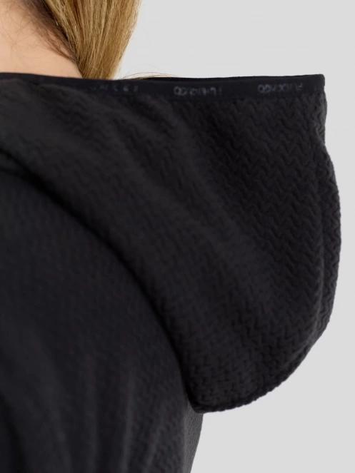 Fundango Nigata Full Zip Hoodie damen hybrid-midlayer Schwarz 8