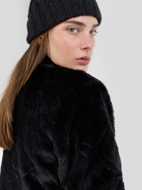 Fundango Marigold Shearling Jacket damen hybrid-midlayer Schwarz 9