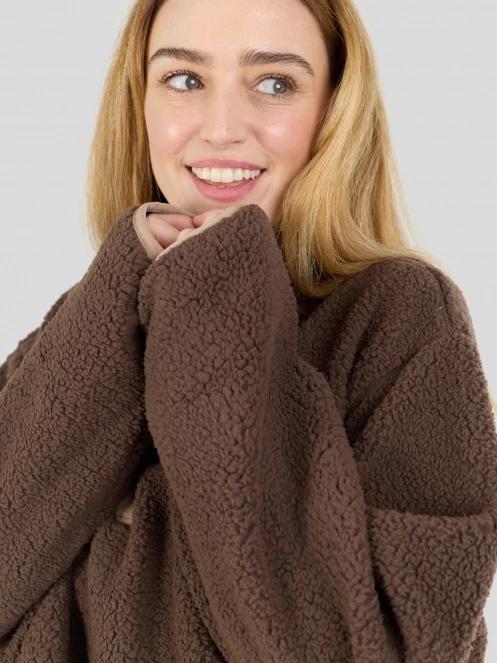 Fundango Pacha Fleece Jacket damen fleecepullover braun 6