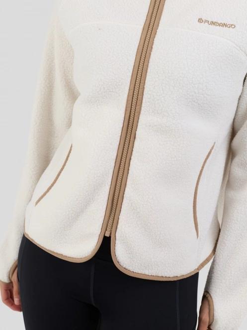 Fundango Roselake Pile Jacket damen fleecepullover weiß 9