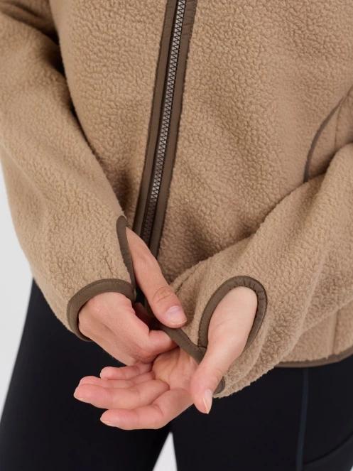 Fundango Roselake Pile Jacket damen fleecepullover sand 6