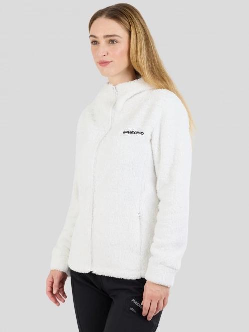 Fundango Zealand Plush Pile Jacket damen fleecepullover weiß 2