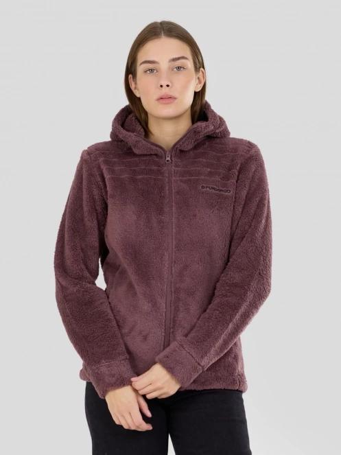 Fundango Zealand Plush Pile Jacket damen fleecepullover lila 2