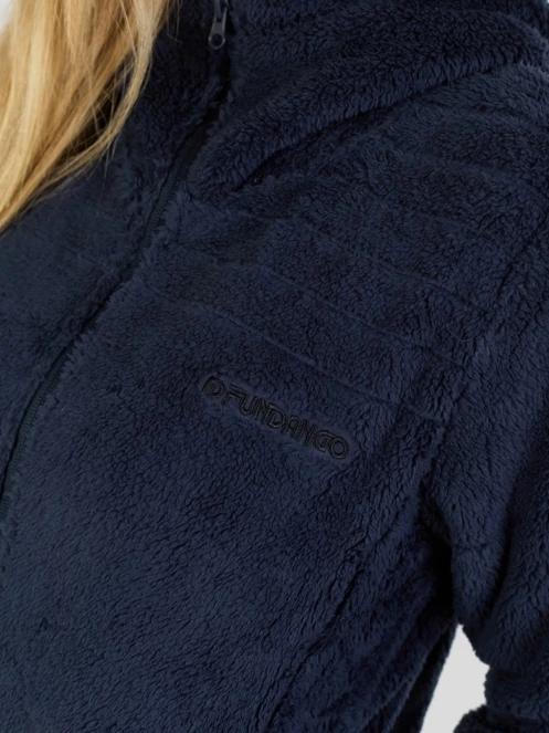 Fundango Zealand Plush Pile Jacket damen fleecepullover dunkelblau 5