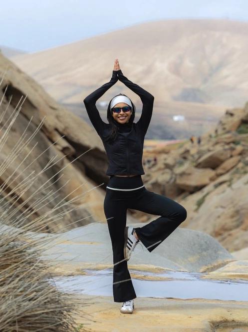 Fundango Flare Leggings damen leggings Schwarz 8