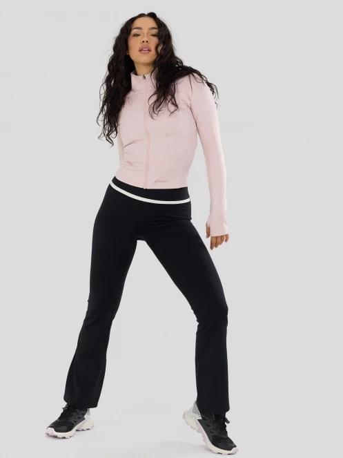 Fundango Flop Zip Up Top damen langarm sport t-shirt rosa 4