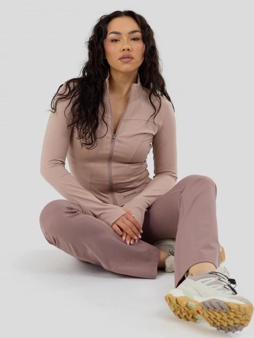 Fundango Flop Zip Up Top damen langarm sport t-shirt rosa 4