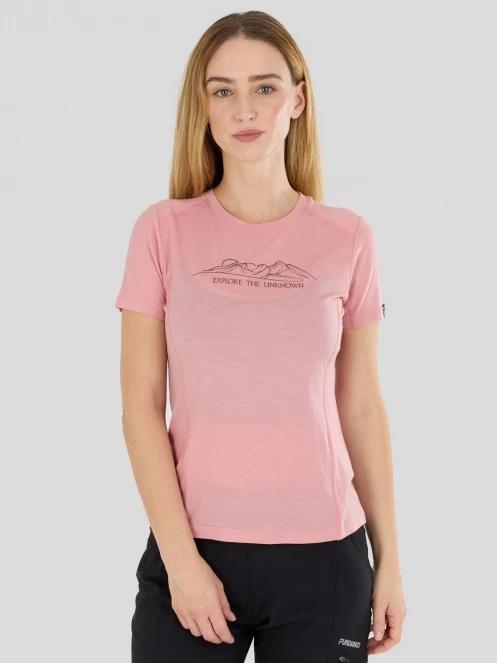 Fundango Reinga Merino T-shirt damen funktionsshirt rosa 2