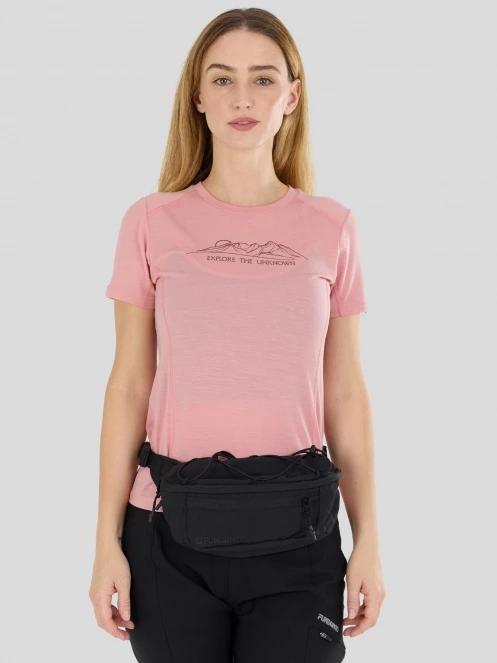 Fundango Reinga Merino T-shirt damen funktionsshirt rosa 6