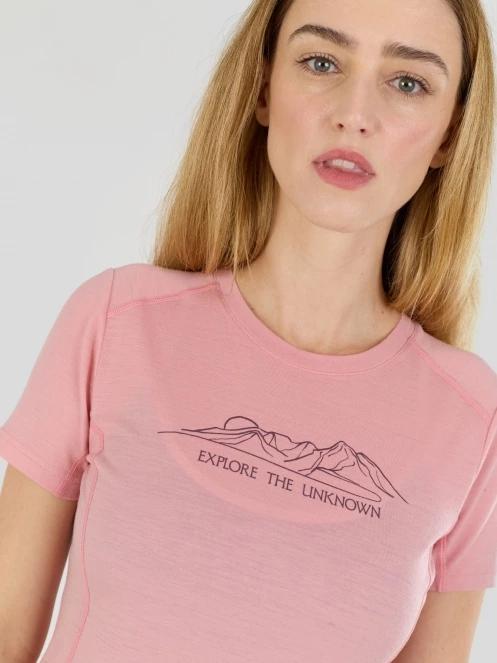 Fundango Reinga Merino T-shirt damen funktionsshirt rosa 9