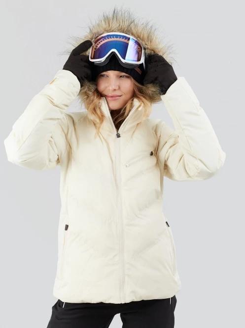 Fundango Elyra Fur Padded Jacket damen skijacke weiß 7